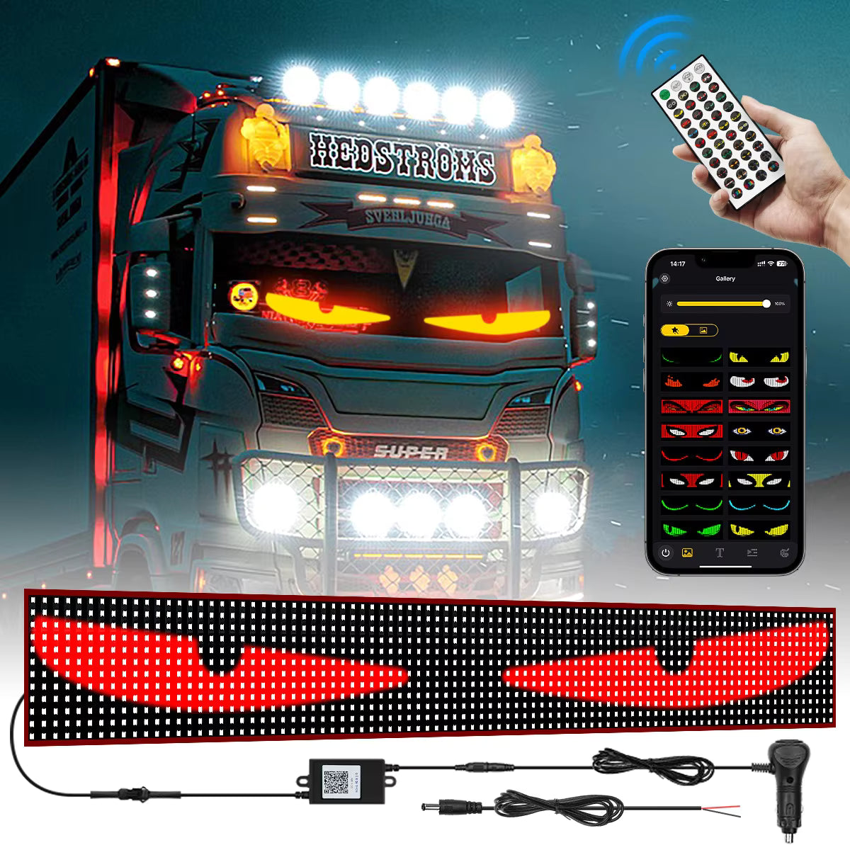 APP Remote Control Truck Devil Eye LED